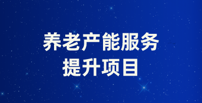 养老产能提升服务项目